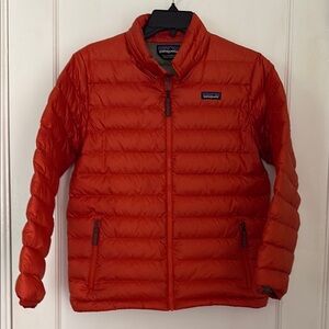 Patagonia Kid’s Vibrant Orange Puffer Jacket